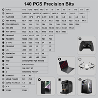 Ensemble de tournevis électriques de précision magnétiques miniatures 152 en 1, kit d'outils pour ordinateur portable, réparation professionnelle d'ordinateurs, acier au chrome-vanadium