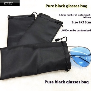 Bolsa negra para gafas de sol ecológica al por mayor con funda de tela de bolsillo para teléfono móvil para almacenamiento de gafas Logotipo de impresión personalizado para esquiar - Product Image 6