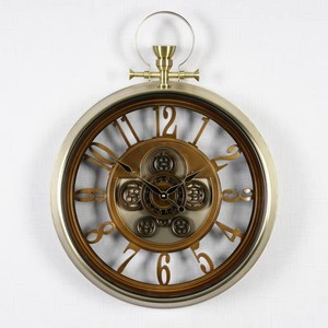 Modern Minimalist Wall <b>Clock</b> Round <b>Battery</b> Powered Quartz <b>Clock</b> Living Room Decor Metal Pendulum Design 30 Mm Thick - Product Image 3