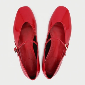 Zapatos de Mujer con Hebilla y Correa, Tacón Plano, Estilo Mary Jane, Color Rojo, Primavera 2026 - Product Image 6