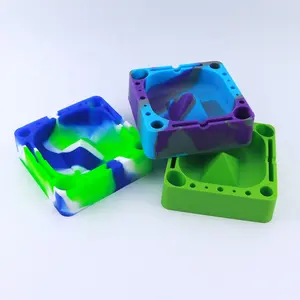 Handmade customized Silicone smoking ashtray storage ashtrays smoke shop products smoking accessories