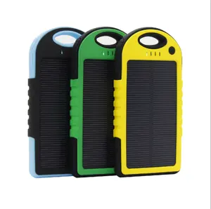Custom Logo Dual USB Mobile Phone Battery Charger Portable Solar Rechargeable Power Bank
