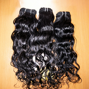Cabello Humano Indio Remy Sin Procesar, Cabello Indio Virgen Recién Llegado, 1 B, Doble Trama a Máquina, 100g, Extensiones de Cabello con Textura Natural - Product Image 1