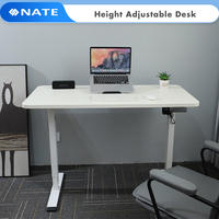 Bureau assis-debout électrique ergonomique 2SACRF2 à moteur unique pour la maison et le bureau, table élévatrice motorisée réglable en hauteur, en métal
