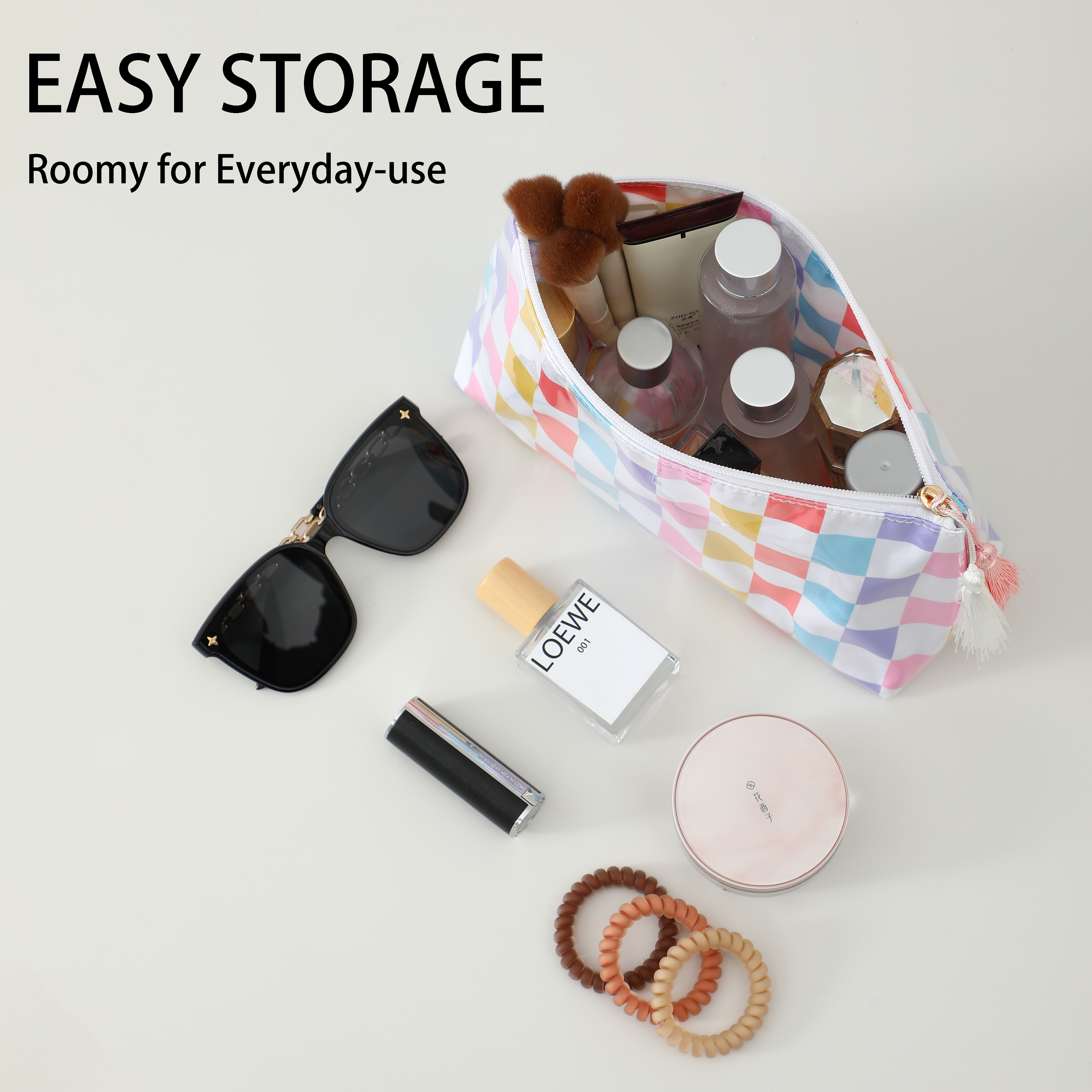 custom zebra cosmetic bag