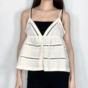 Nouvelle veste décontractée pour femmes à col halter, en tissu de lin et coton, style chemise - Product Image 1