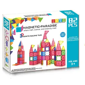 82Pcs Kids Magneet Speelgoed Gebouw Tegels Voor Verjaardag Of Kerst Cadeau Voor 3 + Kids