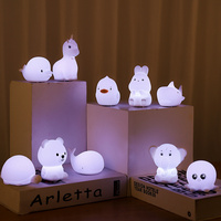Lampe de chambre personnalisée rechargeable pour enfants Led Silicone Portable Nursery Touch Colorful Dimmable Usb Baby Children Room Light Led Night Light