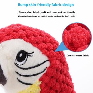 Doe Pet Manufacturer <strong>Wholesale</strong> Rope Tough Dog Chew <strong>Toys</strong> Red <strong>Parrot</strong> Dog Creative Plush Sound Squeaky <strong>Toy</strong> Interactive Dog <strong>Toy</strong> - Product Image 2