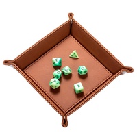 Petit MOQ, logo gravé au laser personnalisé, plateau de rangement en cuir de luxe pliable avec fermeture à pression pour cadeaux