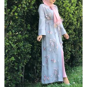 เดรสฮิญาบของชาวมุสลิมชุดเดรสฮิญาบของชาวมุสลิมเสื้อผ้าอิสลามปักลายได้อย่างสง่างาม - Product Image 3