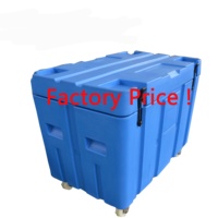 Boîte en polystyrène contenant des blocs de glace sèche, petits et grands glacières, sacs isothermes pour glace sèche - Capacité 65L, perte de chaleur de 4-6% / Distribution alimentaire 24h
