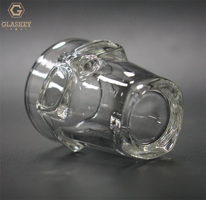 Verre à shot créatif 3D en forme de visage avec nez et lunettes, verre à spiritueux artistique transparent de 75 ml pour Tequila Whisky Rhum - Product Image 3