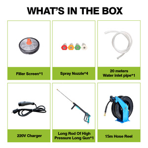 Lichima 4in1 máy giặt áp lực máy nén khí máy hút bụi di động tự động chi tiết Thiết bị rửa xe van thiết lập - Product Image 6