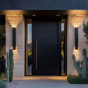 Portes d'entrée extérieures en aluminium ZEKIN pour maisons, portes d'entrée principales extérieures, design moderne, fabricant certifié CE ISO NFRC - Product Image 5