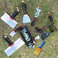 Ensemble d'outils multi-usages pour plaques de plâtre, couteaux à mastic et grattoirs en acier inoxydable, pour la peinture, le plâtrage, le bricolage et la construction