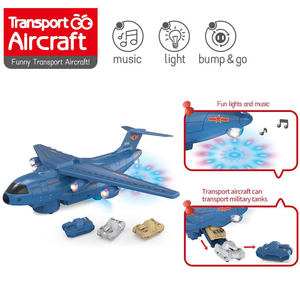 Avion de transport militaire électrique universel avec évitement d'obstacles et mini chars à friction pour enfants - Product Image 2
