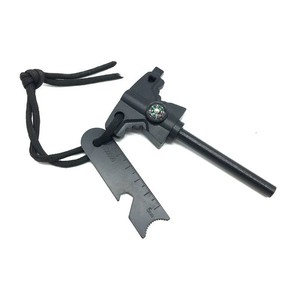 Outil de survie Butterfly Big Stick, allume-feu compact en aluminium avec boussole, sifflet et bâton de magnésium, gris, 54g - Product Image 1