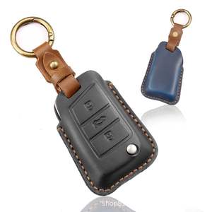 เหมาะสำหรับเคสกุญแจรถยนต์โฟล์คสวาเก้นสำหรับ Magotan, Passat, Sagitar, CC, Weilan รุ่นใหม่, Tiguan, เคสป้องกันหนังแท้คุณภาพสูง - Product Image 3