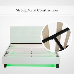 Double Size Single Size Twin Size <strong>Bed</strong> Designs Pu Leather <strong>Bed</strong> Furniture Soft <strong>LED</strong> <strong>Bed</strong> - Product Image 3