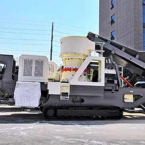 China 100-200tph Tragbare mobile Zerkleinerung anlage Mobiler Kegel brecher mit Förderer Preis - Product Image 6