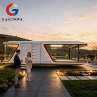 Maison préfabriquée moderne standard, capsule mobile portable, hôtel avec salle de bain, villa préfabriquée