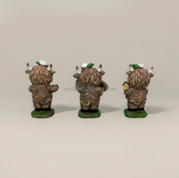 3PCS Highland Cow Figurines Highland Cow Gnomes Statue en résine pour la décoration de table de bureau à domicile