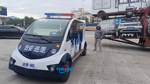 8 posti di pattuglia elettrica <span class=keywords><strong>Golf</strong></span> Cart Wagon ad energia solare con Cargo pick-up Box telecomando Gps - Product Image 6