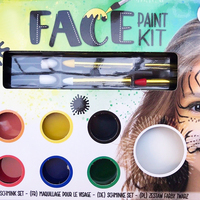 Kit de maquillage pour le visage de carnaval, lot de 14 pièces, lavable et non toxique