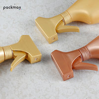 Bouteille plate en plastique PET pour pulvérisateur de nettoyage anti-buée, 350 ml, 450 ml, rechargeable, pompe à gâchette 28 mm, pulvérisation continue, sérigraphiée