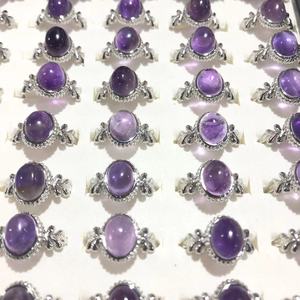 Anelli di Alta Gioielleria con Pietra Naturale Anello Regolabile Ametista Acquamarina <span class=keywords><strong>Malachite</strong></span> Rubino Argento Cristallo <span class=keywords><strong>Gioielli</strong></span> - Product Image 4