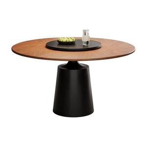 Solid Wood Round Dining Table Set 8 Piece With Turntable For Home And Small Apartments - Product Image 5