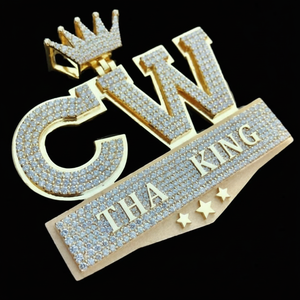 Pendentif brillant avec nom personnalisé avec diamant Moissanite blanc en argent sterling 925 bijoux personnalisés pour un éclat intemporel - Product Image 1