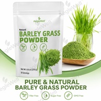 Poudre de feuilles d'herbe d'orge pure AegleWell, emballage personnalisé, supplément alimentaire végétalien, matière première pour les marques mondiales