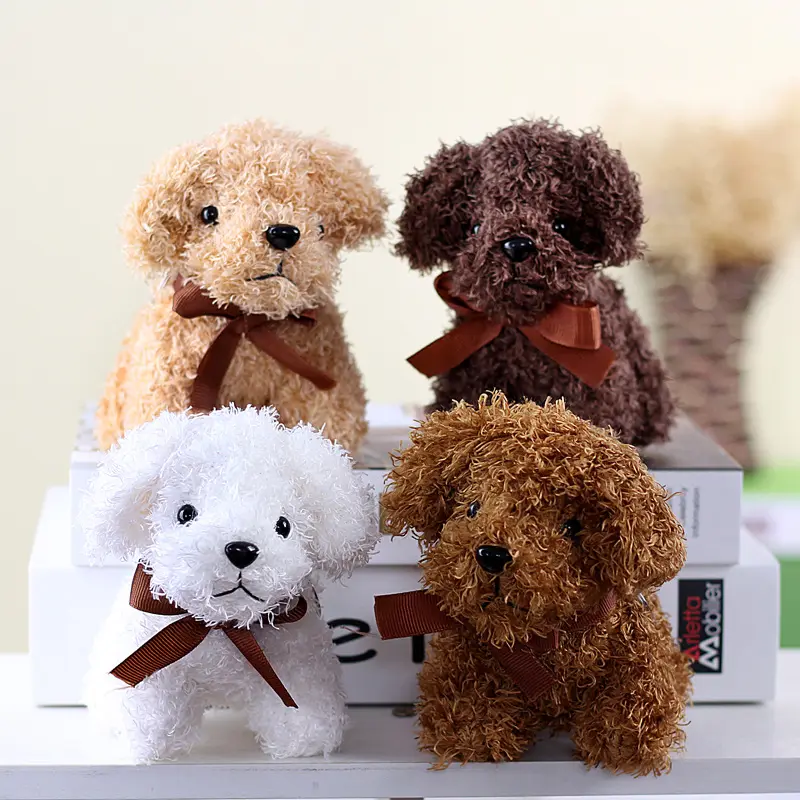 Mainan gantungan kunci mewah anjing Teddy Mini kartun lucu 12CM lembut kawaii mainan anak anjing boneka kecil boneka gantungan kunci tas pesona