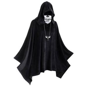 Capas de diablo Unisex adulto Halloween máscara de terciopelo capa con capucha traje Medieval mago <span class=keywords><strong>bruja</strong></span> vampiro gótico Cosplay <span class=keywords><strong>disfraz</strong></span> - Product Image 3