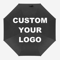 Parapluie publicitaire personnalisé ultra-léger en fibre de carbone et alliage d'aluminium, manche long, tige droite