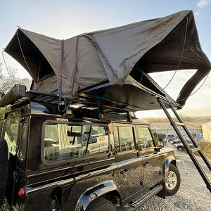 Tente de toit pliable pour camping, tente de toit rigide en aluminium, tente de toit double couche avec sac à chaussures, tente de toit en aluminium avec échelle - Product Image 1