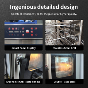 Équipement de cuisine tout-en-un |   Four à convection commercial spécial à 5 couches en acier inoxydable, chambre de 388x420x420 mm, Jr-e5s Auto - Product Image 6