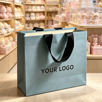 Sacs cadeaux en papier artisanal de luxe, logo imprimé sur mesure, poignée en corde de coton écologique, emballage pour vêtements