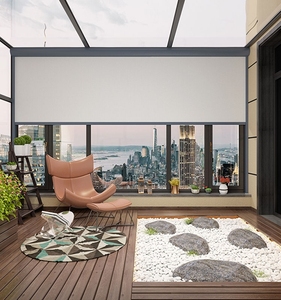 Motorized Zip Track <strong>Outdoor</strong> <strong>Blinds</strong> Electric Motorized <strong>Outdoor</strong> Patio <strong>Blinds</strong> <strong>Pvc</strong> Balcony <strong>Blinds</strong> - Product Image 1