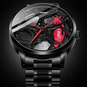 SVJ घड़ी के लिए पुरुषों जापान आयातित मूल आंदोलन पुरुषों की घड़ी घूर्णन डायल कार हब घड़ी निविड़ अंधकार क्वार्ट्ज घड़ियों Reloj