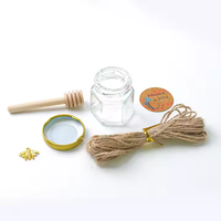 Pot à miel vide rechargeable 45 ml, mini pot en verre transparent pour gelée, miel, confiture, bonbons, avec couvercle métallique