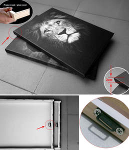 Decoración moderna para el hogar recién llegado lienzo negro pintado a mano pintura al óleo estilo Vintage acuarela arte de pared con temas de animales - Product Image 4