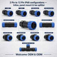 Connecteur étanche IP68 Jnicon M19 à 3 broches pour raccordement photovoltaïque, prise rapide pour l'aviation