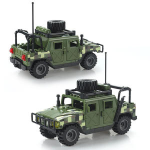 Para Land SWAT Black Hummer Yellow Armored Off-Road Vehicle Building Block Juguete militar Modelo ABS Plástico <span class=keywords><strong>1</strong></span>:<span class=keywords><strong>18</strong></span> <span class=keywords><strong>Escala</strong></span> 40 piezas - Product Image 4