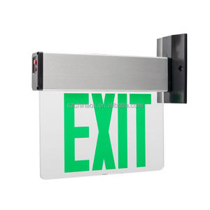 R/G lettere montate in superficie a <span class=keywords><strong>Led</strong></span> con bordo illuminato in alluminio acrilico cartello di uscita a <span class=keywords><strong>Led</strong></span> ricaricabile fuoco di emergenza segnale di luce - Product Image 6