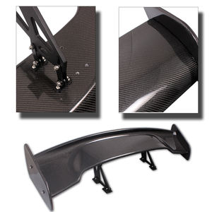 Kit de spoiler de coffre arrière de style GT en fibre de carbone avec support en aluminium pour voitures berline - Product Image 5