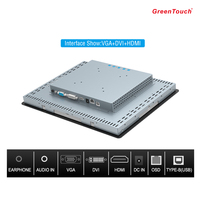 Moniteur tactile PCAP 17 ", moniteur tactile industriel sans fil, moniteur tactile sans cadre pour application industrielle