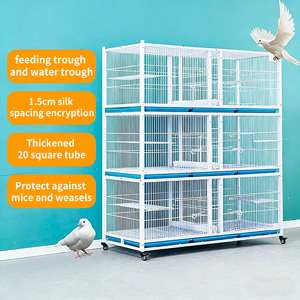 Large Galvanized Steel Pigeon <strong>Cage</strong> for Racing &amp; Breeding Durable Foldable Design Breathable &amp; Easy Assembly Indoor/Outdoor Use - Product Image 4